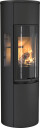 Contura 596G Style svart vedovn med sideglass og glassdør