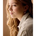 Blomdahl Natural Titanium Ear Ring 14 mm Penda Flash 11 mm