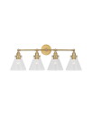 Visual Comfort Parkington 32" Four Light Bath Bar Brass/Clear glass