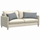  Sofaputer 2 pcs Lysegrå 80 x 40 cm stoff
