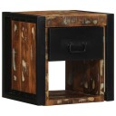  Nattbord 2 stk flerfarget 40x35x40 cm gjenvunnet heltre