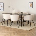 Venture Home Spisegruppe Venture Home Chicago Spisebord og Bergen Spisestol Sort GR22408