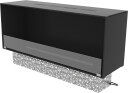 Decoflame Montreal 1000 biopeisinnsats med Denver F3 brenner og et glass  rett vegg