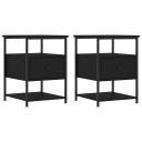 vidaXL Nattbord 2 stk svart 40x42x56 cm konstruert tre
