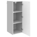vidaXL Vegghengt skap Høgglans hvit 33 x 34,5 x 90 cm Konstruert tre