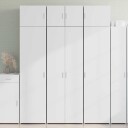  Highboard hvit 70x42,5x185 cm konstruert tre