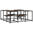  Salongbord røkt eik 91x91x40 cm konstruert tre 8721012341265