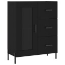vidaXL Skjenk svart 69,5x34x90 cm konstruert tre