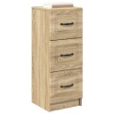 vidaXL Skuffeskap Sonoma eik 33 x 34,5 x 87 cm Konstruert tre