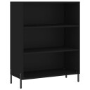 vidaXL Hylle svart 69,5x32,5x90 cm konstruert tre