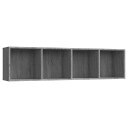 vidaXL Bokhylle/TV-benk gr? sonoma 143x30x36 cm konstruert tre