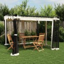  Paviljong med nettingvegger kremhvit 3x3 m stål 4003908