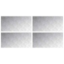  Sjekkplater 4 pcs sølv 80 x 40 cm Aluminium