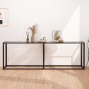 vidaXL Konsollbord gjennomsiktig 220x35x75,5 cm herdet glass