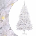 vidaXL Kunstig sammensatt juletre med 300 LED Hvit 180 cm PVC og stål