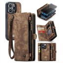 iPhone 15 Pro Max Caseme 2-i-1 Multifunksjonell Lommebok-deksel Brun