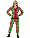 UV Glow Neonfarget Grilldress til Voksen med Striper