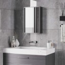 Moderne sort speilskap for bad 40x15x60 cm