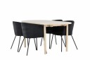 Venture Home Andy Spisegruppe 180 cm Oval med 4 Berit stoler Whitewash/Sort