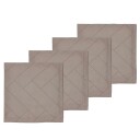 Södahl  Tiles damask tøyserviett 4 stk taupe