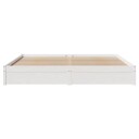  Sengeramme med madrass hvit 200x200 cm heltre furu 8721102940606