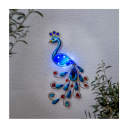 STAR TRADING 482-21 PEACOCK DEKORATIV VEGGLAMPE, FLERFARGET