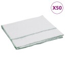  Gulvkluter 50 stk hvit med grønne striper 50x60 cm