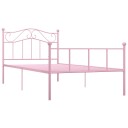  Sengeramme rosa metall 100x200 cm