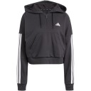 adidas 3 Stripes Half Zip Hettegenser Dame Svart 2XS