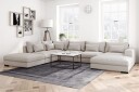 Dubai stor U modulsofa med divan høyre 432 cm ekstra dyp   Beige