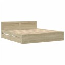  Sengeramme med hodegavl sonoma eik 180x200 cm konstruert tre 8721102855474