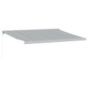  Uttrekkbar markise antrasitt og hvit 4x3 m stoff og aluminium 3216125