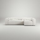 Decotique Grand 4 Seter Sofa Divan Høyre Steam White