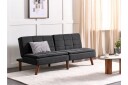 Finan Sovesofa 3 seter   Svart/Mørkt tre