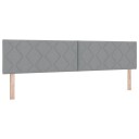  Hodegavl Diamantblokker Design Lysegrå 200 cm Stoff