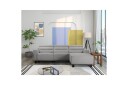 Reclinersofa med hjørne Loft24 Hjørnesofa Loft24 Carpari med manuell recliner Grå1 Høyrevendt Belfast stoff  