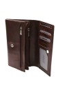 Nord Leather Dame skinn Portemone 7 kortlommer/ myntlomme Brun