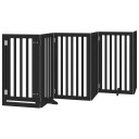  Hundeport Sammenleggbar 6 Paneler Svart 300 cm Poppeltre 352255