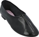 By Far Prudence Limewash Creased Leather Ballet Flat   Black   39