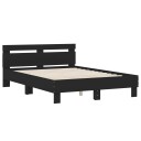 vidaXL Sengeramme med hodegavl svart 120x200 cm konstruert tre 8721012246454