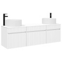 vidaXL Baderomsskapsett 3 stk. Hvit 49 x 44,5 x 65,5 cm Konstruert tre