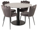 Venture Design Razzia & Limhamn spisegruppe Grå/grå 4 st stoler & bord 106 cm