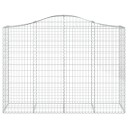 vidaXL Gabionkurver buede 7 stk 200x50x140/160 cm galvanisert jern