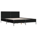  Sengeramme svart 150x200 cm konstruert tre og metall 8721102612985