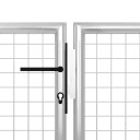 vidaXL Hageport stål 500x75 cm sølv