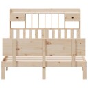  Seng med bokhylle uten madrass 140x190 cm heltre furu 8721158614711
