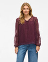 Vila Viedee L/S Top - Noos - Red - 36