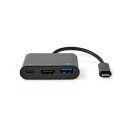 USB Multi-Port Adapter USB 3.1, USB-C Hann, HDMI Output / USB-A Hun / USB-C Hunn