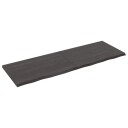 vidaXL Vegghylle m?rkegr? 180x60x4 cm behandlet heltre eik
