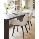 Drimsdale Karmstol Beige Stoff / Brun Eik